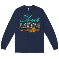 Navy show mom aztec cowhide sunflower and arrow Long Sleeve Tee - Artiststas