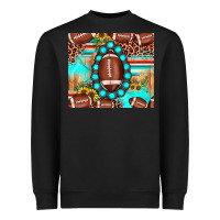 Black football leopard turquoise gemstone sunflower Heavyweight Sweatshirt - JahusDesignShop
