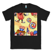 Black patriotic hotdog ice cream donat Classic Tee - BundleAndBundleShop