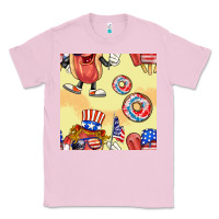 Bubblegum Pink patriotic hotdog ice cream donat Classic Tee - BundleAndBundleShop