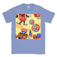 Colony Blue patriotic hotdog ice cream donat Classic Tee - BundleAndBundleShop