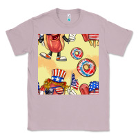 Lilac patriotic hotdog ice cream donat Classic Tee - BundleAndBundleShop