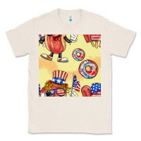 Natural patriotic hotdog ice cream donat Classic Tee - BundleAndBundleShop