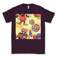 Plum patriotic hotdog ice cream donat Classic Tee - BundleAndBundleShop