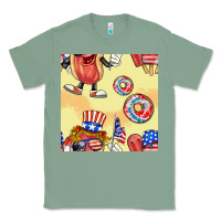 Sage patriotic hotdog ice cream donat Classic Tee - BundleAndBundleShop