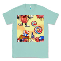 Seafoam patriotic hotdog ice cream donat Classic Tee - BundleAndBundleShop
