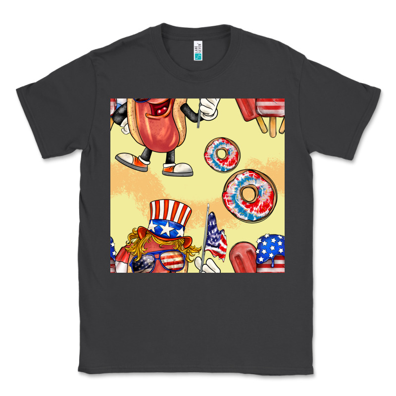 Patriotic Hotdog Ice Cream Donat Classic Tee by BundleAndBundleShop | Teevron