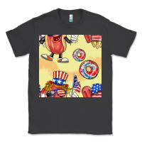 Smoke patriotic hotdog ice cream donat Classic Tee - BundleAndBundleShop