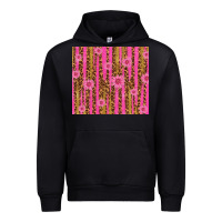Black glitter pink stripe leopard pattern with flowers Urban Hoodie - TumblerDesignByShophia