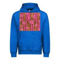 Cobalt glitter pink stripe leopard pattern with flowers Urban Hoodie - TumblerDesignByShophia