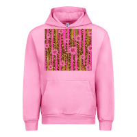 Fuchsia Pink glitter pink stripe leopard pattern with flowers Urban Hoodie - TumblerDesignByShophia
