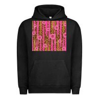 Pigment Black glitter pink stripe leopard pattern with flowers Urban Hoodie - TumblerDesignByShophia