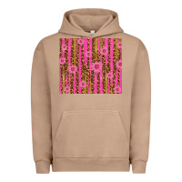 Pigment Burro glitter pink stripe leopard pattern with flowers Urban Hoodie - TumblerDesignByShophia