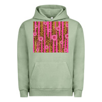 Pigment Oil Green glitter pink stripe leopard pattern with flowers Urban Hoodie - TumblerDesignByShophia