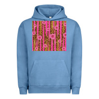 Pigment Pebble Blue glitter pink stripe leopard pattern with flowers Urban Hoodie - TumblerDesignByShophia