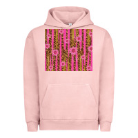 Pigment Salmon glitter pink stripe leopard pattern with flowers Urban Hoodie - TumblerDesignByShophia