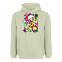 Matcha Pink Christmas Breast Cancer Ribbon Softball Heavyweight Hoodie - BundleAndBundleShop