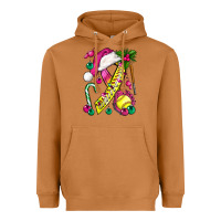 Meerkat Pink Christmas Breast Cancer Ribbon Softball Heavyweight Hoodie - BundleAndBundleShop