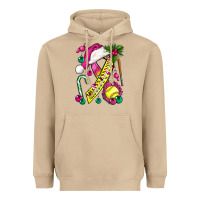 Mushroom Pink Christmas Breast Cancer Ribbon Softball Heavyweight Hoodie - BundleAndBundleShop