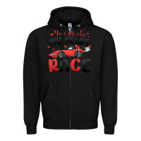 Black you make my heart race valentine's day Zipper Hoodie - MaliasSmallBusiness
