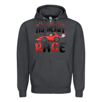 Smoke you make my heart race valentine's day Zipper Hoodie - MaliasSmallBusiness