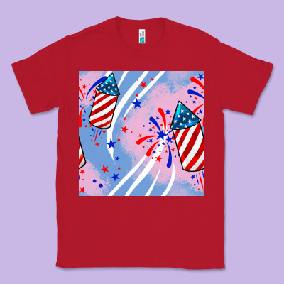 Patriotic Fireworks Classic Tee Designed By Bundleandbundleshop