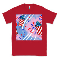 Red patriotic fireworks Classic Tee - BundleAndBundleShop