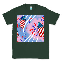 Sports Green patriotic fireworks Classic Tee - BundleAndBundleShop