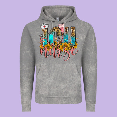 Icu Nurse Vintage Hoodie Designed By Fadigitalartstudio