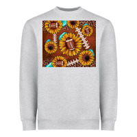 Heather Grey football leopard sunflower Heavyweight Sweatshirt - JahusDesignShop