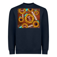 Navy football leopard sunflower Heavyweight Sweatshirt - JahusDesignShop