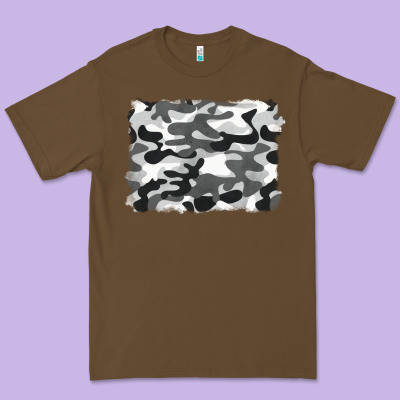 Black And White Camouflage Premium Tee Designed By Barkaloodesign