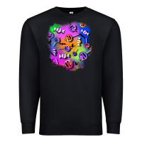 Black halloween candy patches 1 Premium Sweatshirt - BundleAndBundleShop
