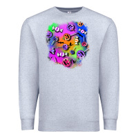 Heather Grey halloween candy patches 1 Premium Sweatshirt - BundleAndBundleShop