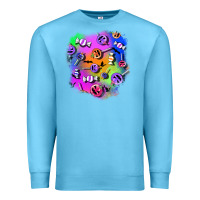 Ocean Blue halloween candy patches 1 Premium Sweatshirt - BundleAndBundleShop