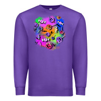 Purple halloween candy patches 1 Premium Sweatshirt - BundleAndBundleShop