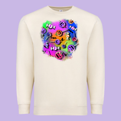 Halloween Candy Patches 1 Premium Sweatshirt Designed By Bundleandbundleshop