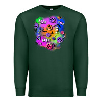 Sports Green halloween candy patches 1 Premium Sweatshirt - BundleAndBundleShop
