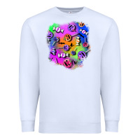 White halloween candy patches 1 Premium Sweatshirt - BundleAndBundleShop