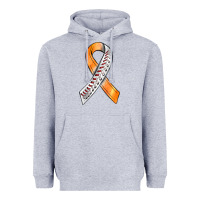 Heather Grey Kidney Cancer Ribbon Baseball Heavyweight Hoodie - BundleAndBundleShop