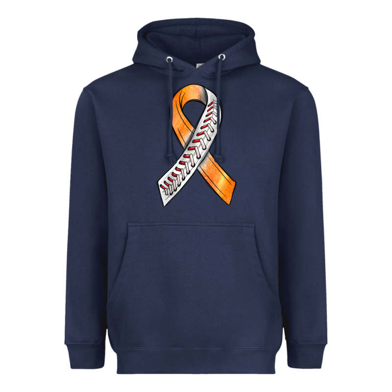 Kidney Cancer Ribbon Baseball Heavyweight Hoodie by BundleAndBundleShop | Teevron