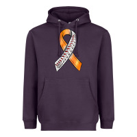 Plum Kidney Cancer Ribbon Baseball Heavyweight Hoodie - BundleAndBundleShop