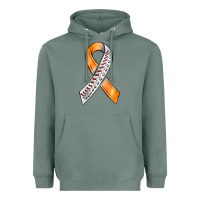 Sage Kidney Cancer Ribbon Baseball Heavyweight Hoodie - BundleAndBundleShop