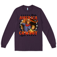 Plum make america cowboy again Long Sleeve Tee - AdoDesignShop