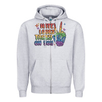 Heather Grey hate looks tacky on you pride Zipper Hoodie - MaliasSmallBusiness