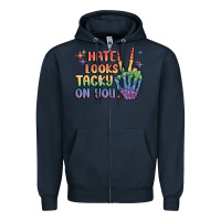 Navy hate looks tacky on you pride Zipper Hoodie - MaliasSmallBusiness