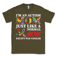 Army Green LIL Autism Mom Classic Tee - CowhideDigitalArt