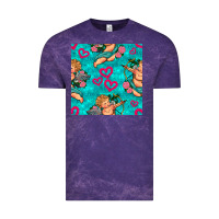 Cloud Purple valentines day cupid and neon heart seamless pattern Vintage Tee - BundleAndBundleShop