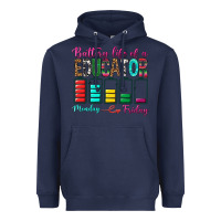 Navy Battery Life Of A Educator Heavyweight Hoodie - BundleAndBundleShop