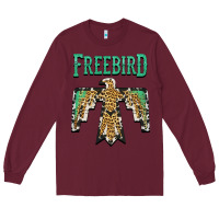 Burgundy freebird native american Long Sleeve Tee - AdoDesignShop
